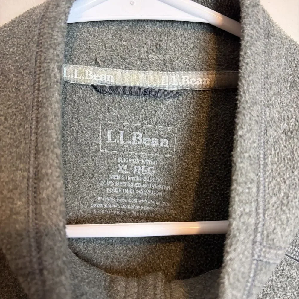 L.L. Bean Gray Zip Up Jacket Size XL Men